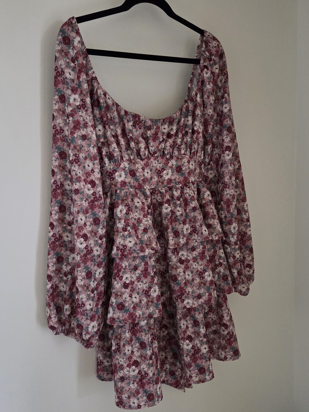 Cottagecore Floral Tiered Babydoll Dress w/ Statement Bow ♡ XL